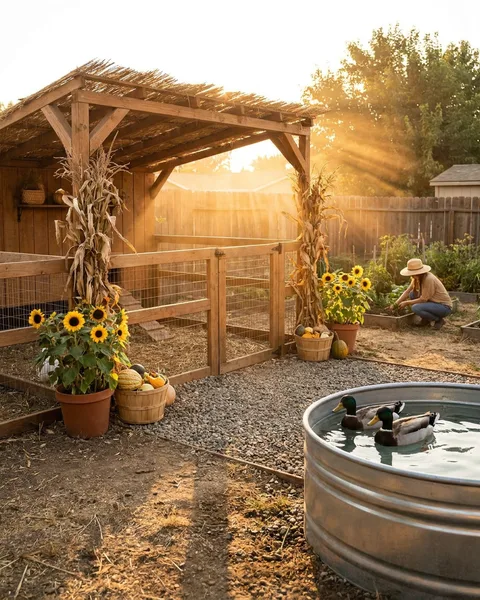 Duck shelters that keep the mud under control