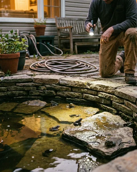 Make your pond frog-friendly at night