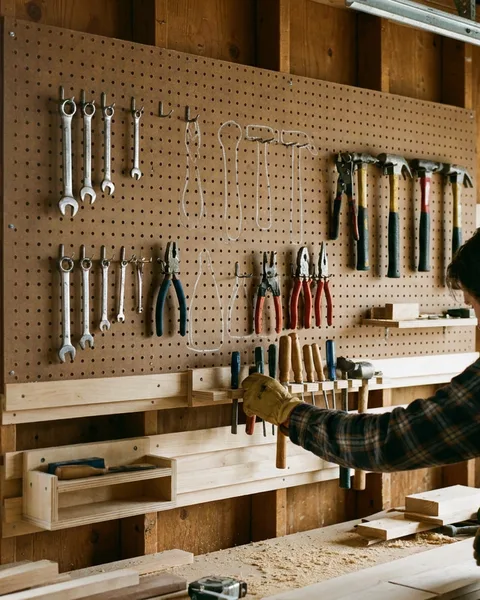 Pegboard, French cleats, and tool wall basics
