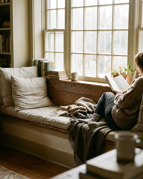 A Window Reading Nook That Works with Daylight