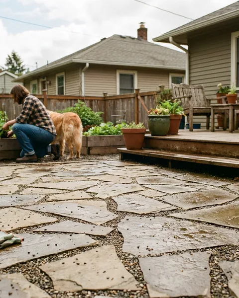 Porous patio options: pavers, poured concrete, or gravel