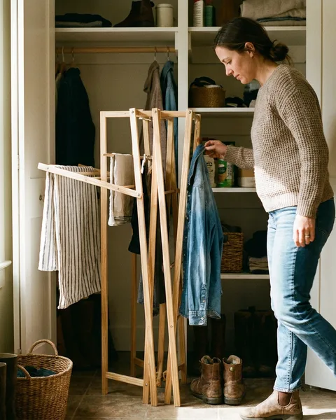 Why a Folding Drying Rack Beats Your Dryer