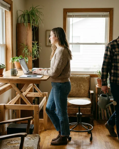 A desk that stands up