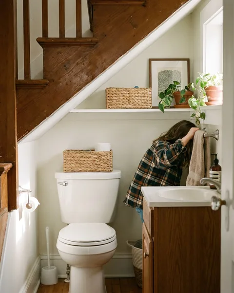 Fitting a half bath under the stairs