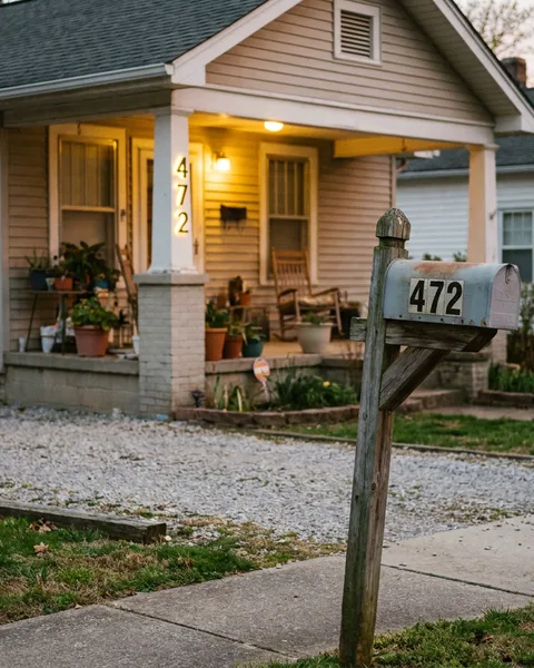 House numbers and porch lights that help visitors