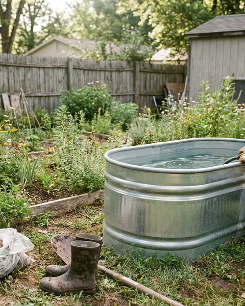Turn a stock tank into a pond