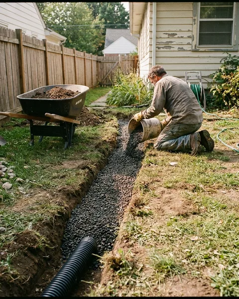 Build a simple French drain in a weekend
