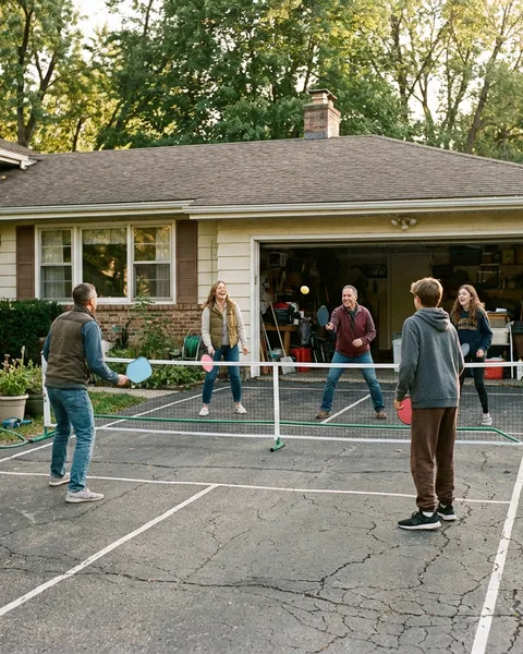 Fitting a pickleball court in your driveway
