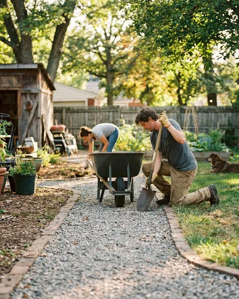 A gravel path that stays put