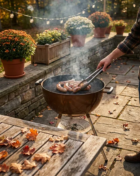 Grill night: bratwurst, mustard, and a forgiving crowd