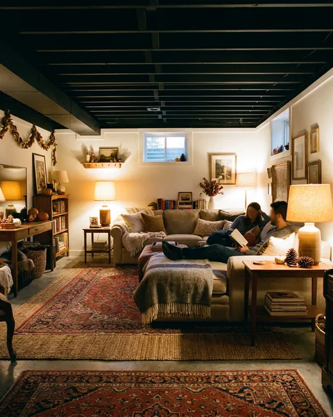 A basement refresh, floor to couch