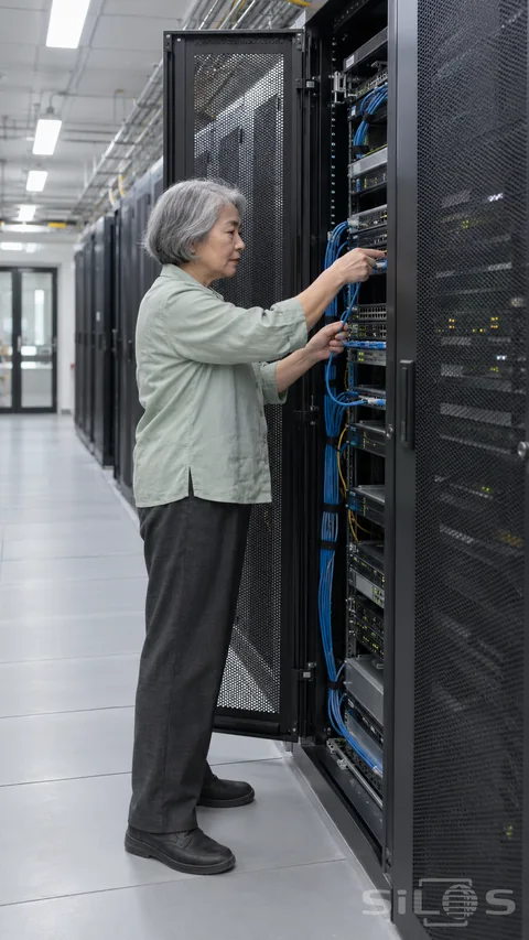 A Cable Connection in the Server Room